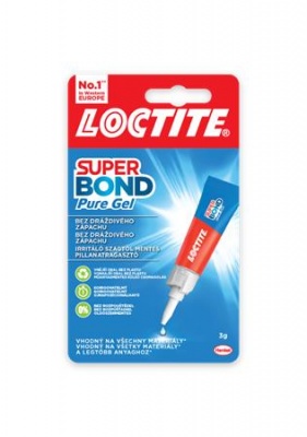 Pillanatragasztó gél, 3 g, HENKEL "Loctite Super Bond Pure Gél"